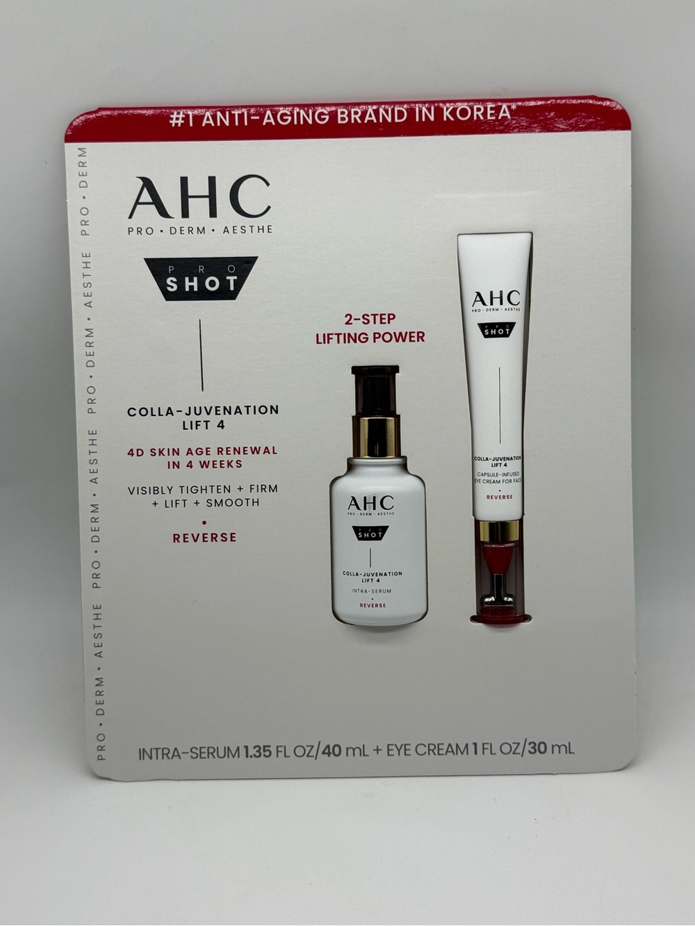 AHC Pro Shot Colla Juvenation Lift 4 Duo Serum Eye & Face Cream 40ml/30ml